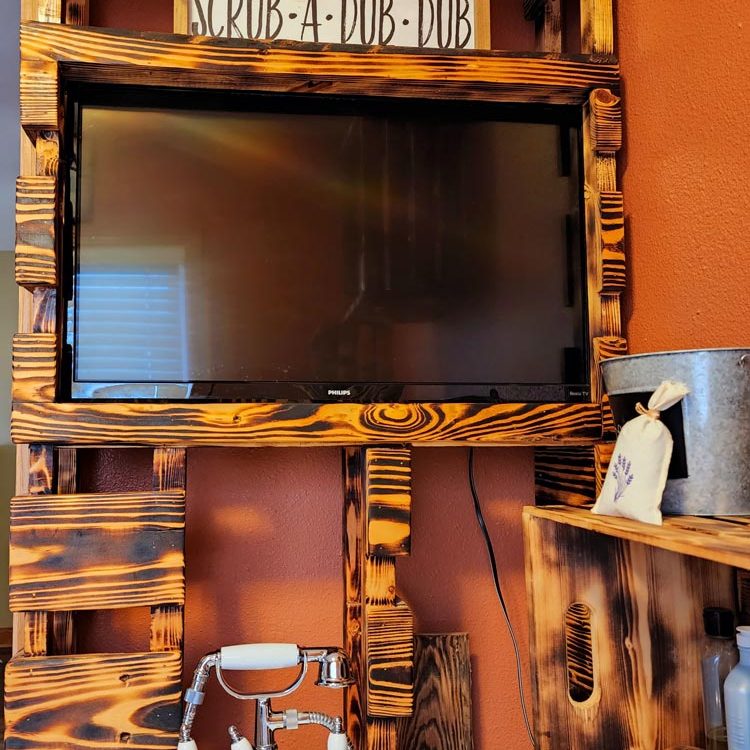Custom wood tv stand